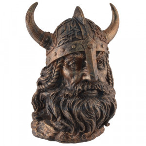 Statueta/Suport sticle de vin/ghiveci Razboinic Viking 21cm - Img 4