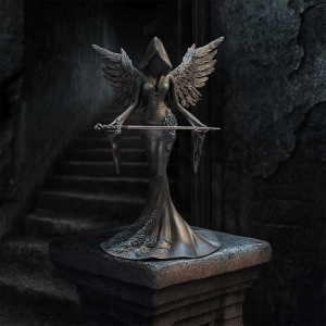 Statueta zana gotica Femme Fatale - Warrior, decor gotic cu licenta Nemesis Now 20.3 cm - Img 3