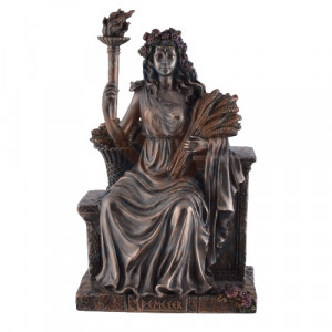Statueta zeita agriculturii Demetra 23cm - Img 1