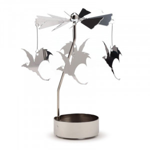 Suport lumanare tip pastila cu elemente rotitoare Dragoni in Zbor 12 cm