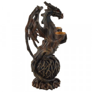 Suport lumanari Dragon de Padure 22 cm - Img 7