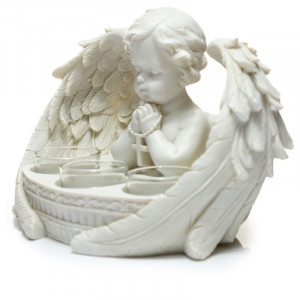Suport pentru lumanari Ingeras - Rugaciune 21 cm - Img 2