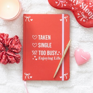 Agenda / Jurnal cu coperti cartonate Single? Taken? Too Busy Enjoying Life - Img 5