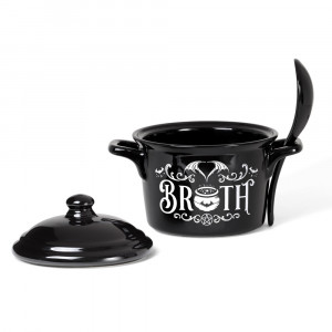 Bol cu capac si lingura Bat Broth 15 cm - Img 3