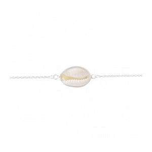 Bratara cu cochilie Cowrie naturala, argint 925 – feminitate si abundenta