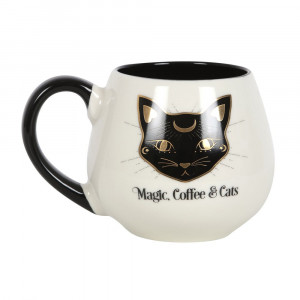 Cana portelan Magic, Coffee & Cats, capacitate 500 ml