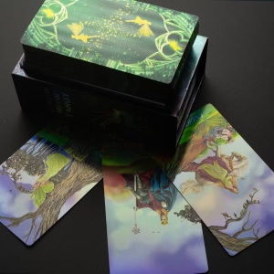 Carti de Tarot Shuttle Mirror cu brosura, 78 carti holografice - fantasy si efect oglinda - Img 4