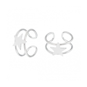Cercei pe ureche din argint Stelute, diametru 8.5mm