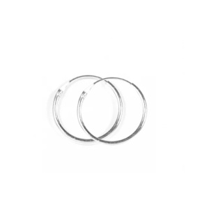 Cercei rotunzi argint Creole simple 14 x 1.2mm