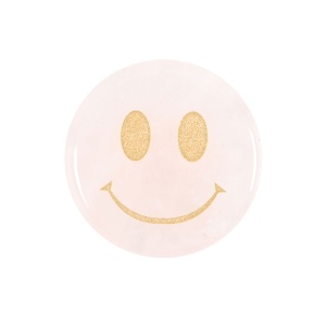 Cristal din quartz roz cu smiley face in cutiuta You Are So Loved