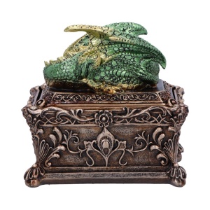 Cutie pentru bijuterii cu dragon Gardianul Comorii, 13 cm - Img 3