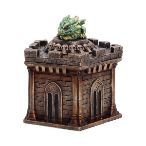 Cutie pentru bijuterii dragon Warden of the Crypt – decor gotic fantasy ( 12.5 cm )