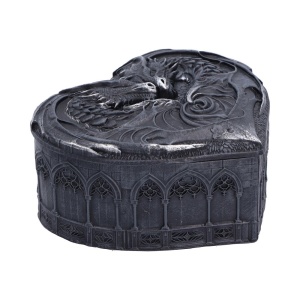 Cutie pentru bijuterii dragoni Dark Heart – decor gotic fantasy ( 6.8 cm ) - Img 4