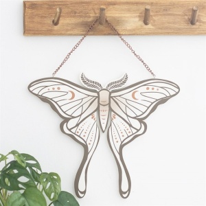 Decoratiune cu agatatoare Light Luna Moth 35.5cm