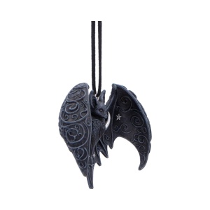 Decoratiune suspendata liliac cu luna si stele Lunar Wing 7,2 cm - House of Obscura - Img 3