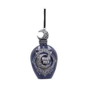 Decoratiune suspendata sticluta de potiuni Moon Hex 9,8 cm - House of Obscura