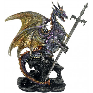 Deschizator scrisori Sabia Dragonului Violet 20 cm
