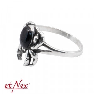 Inel argint paianjen Vaduva Neagra, cu piatra semipretioasa onix 1.6 cm - Img 5
