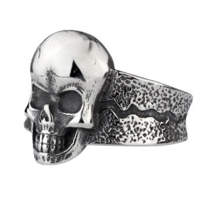 Inel otel inoxidabil Craniu - Totenkopf 2cm - Img 1
