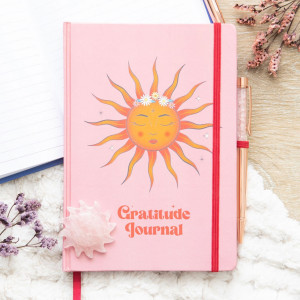 Jurnal pentru recunostinta si pix cu quartz roz The sun - Celestial Dreams - Img 3