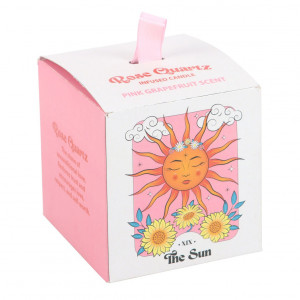 Lumanare cu bucatele de quartz roz The sun - Celestial Dreams (aroma Grepfrut Roz) - Img 2