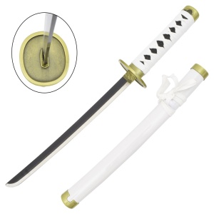 Mini sabie decorativa katana cu suport pentru birou One Piece - Roronoa Zoro 42.5 cm - Img 2