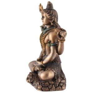 Mini statueta finisaj bronz zeul hindus Shiva 8 cm - Img 4