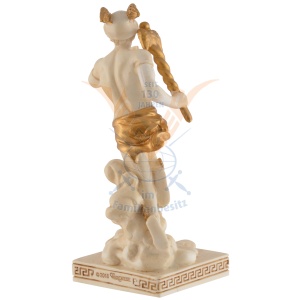 Mini statueta rasina cu finisaj alb marmura, mitologia greaca, Hermes, mesagerul zeilor - Img 6