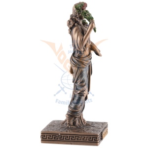 Mini statueta rasina cu finisaj bronz, mitologia greaca, zeita recoltei Demeter - Img 3