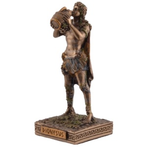 Mini statueta rasina, mitologia greaca, zeul Dionysus 9cm - Img 1