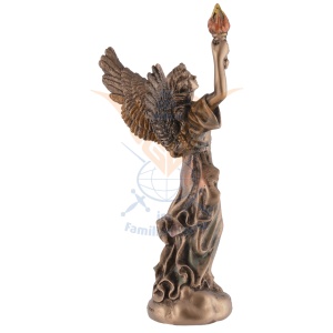 Mini statueta Uriel, arhanghelul iluminarii spirituale, finisaj bronz, 11 cm - Img 4