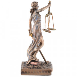 Mini statueta zeita dreptatii Justitia 10cm - Img 3