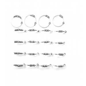 O bucata cercel piercing pentru nas din argint Biluta Aro Bali 10 mm - Img 2