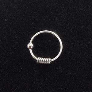 O bucata cercel piercing pentru nas din argint Biluta Aro Bali 10 mm - Img 5
