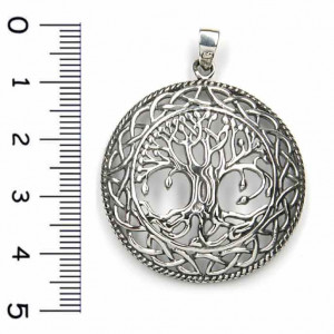 Pandantiv argint Copacul vietii cu nod celtic 3.5cm - Img 3