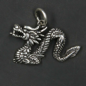 Pandantiv argint Dragon Chinezesc, 3cm - Img 1