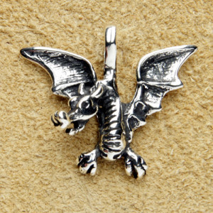 Pandantiv argint Dragon inaripat 2.4cm - Img 2