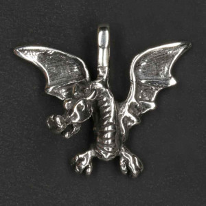 Pandantiv argint Dragon inaripat 2.4cm