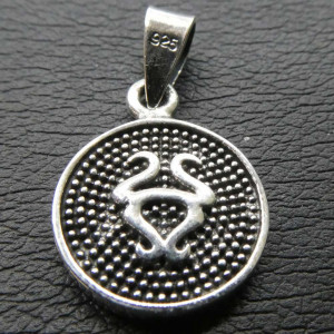 Pandantiv argint semn zodiacal Taur 2.5cm - Img 2