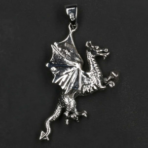 Pandantiv argint Welsh Dragon, 4.2cm