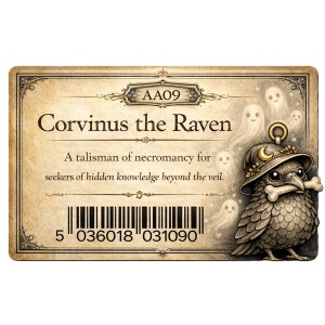 Pandantiv Corbul Corvinus cu Craniu - Academia Artelor Arcane - Img 2
