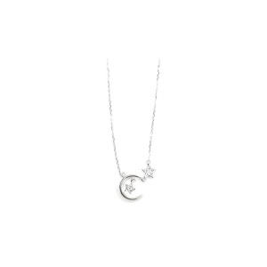 Pandantiv cu lantisor din argint Luna si Stele 42+5 cm