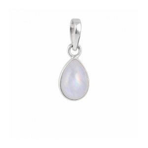 Pandantiv din argint cu cristal natural Lacrima de Piatra Lunii 1.2 cm