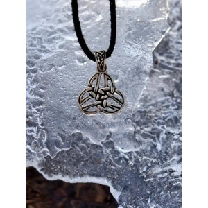 Pandantiv din bronz placat cu argint Triquetra - Img 2