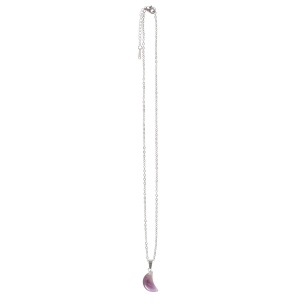 Pandantiv din cristal de ametist in forma de semiluna, cu felicitare cadou, Crystal Moon - Img 4
