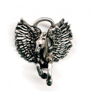 Pandantiv Pegasus, talisman pentru inspiratie, 2.5 cm - Img 1