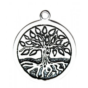 Pandantiv placat argint zodiac celtic Mourie Tree 17 Aug - 8 Sep
