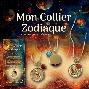 Pandantiv talisman auriu cu lantisor si sfera din piatra semipretioasa Howlit, semn zodiacal Gemeni - Img 2