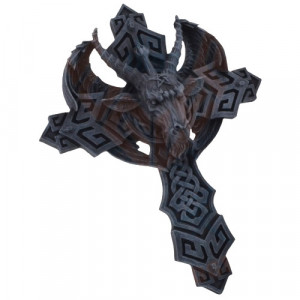 Placheta de perete Cruce Baphomet 36 cm - Img 4