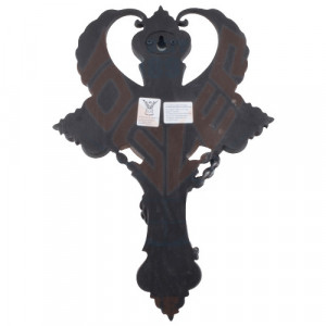 Placheta decorativa pentru perete Raven Cross 36 cm - Img 4